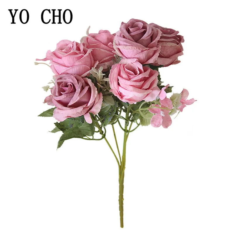 wedding bouquet artificial flowers roses peonies home decor (1)