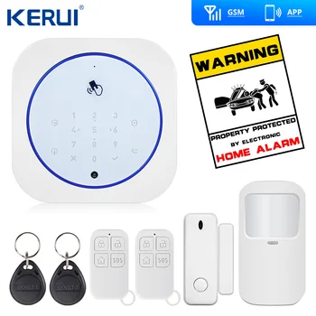 

Kerui GSM Smart Home Security Alarm System GSM Wireless APP Android IOS Control Touch keyboard Control