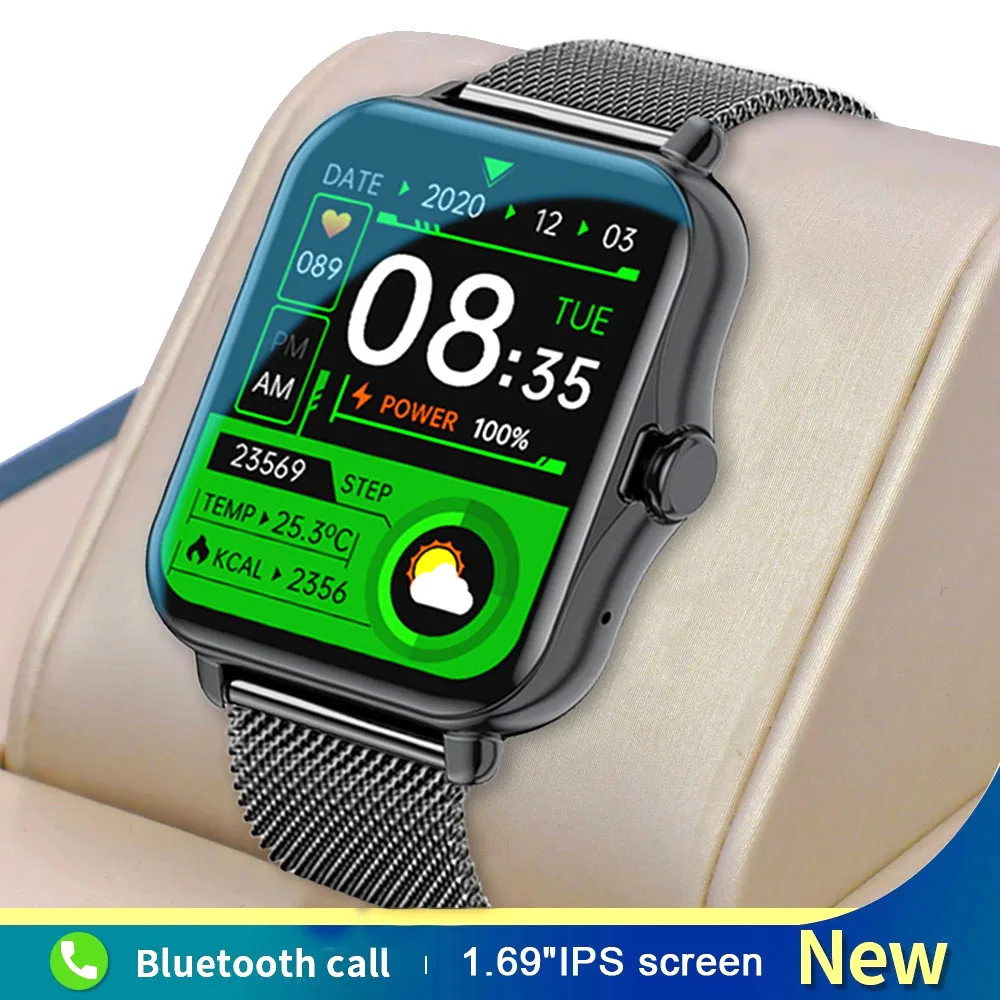 2021 New Bluetooth Call Smart Watch Men Women Smartwatch ECG Fitness Tracker Waterproof 1.69 inch touch screen For Android iOS