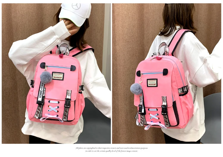 Женский рюкзак с защитой от кражи, школьные сумки для ноутбука, для девочек-подростков, USB зарядка, женский рюкзак для путешествий, женский рюкзак, Mochilas Mujer