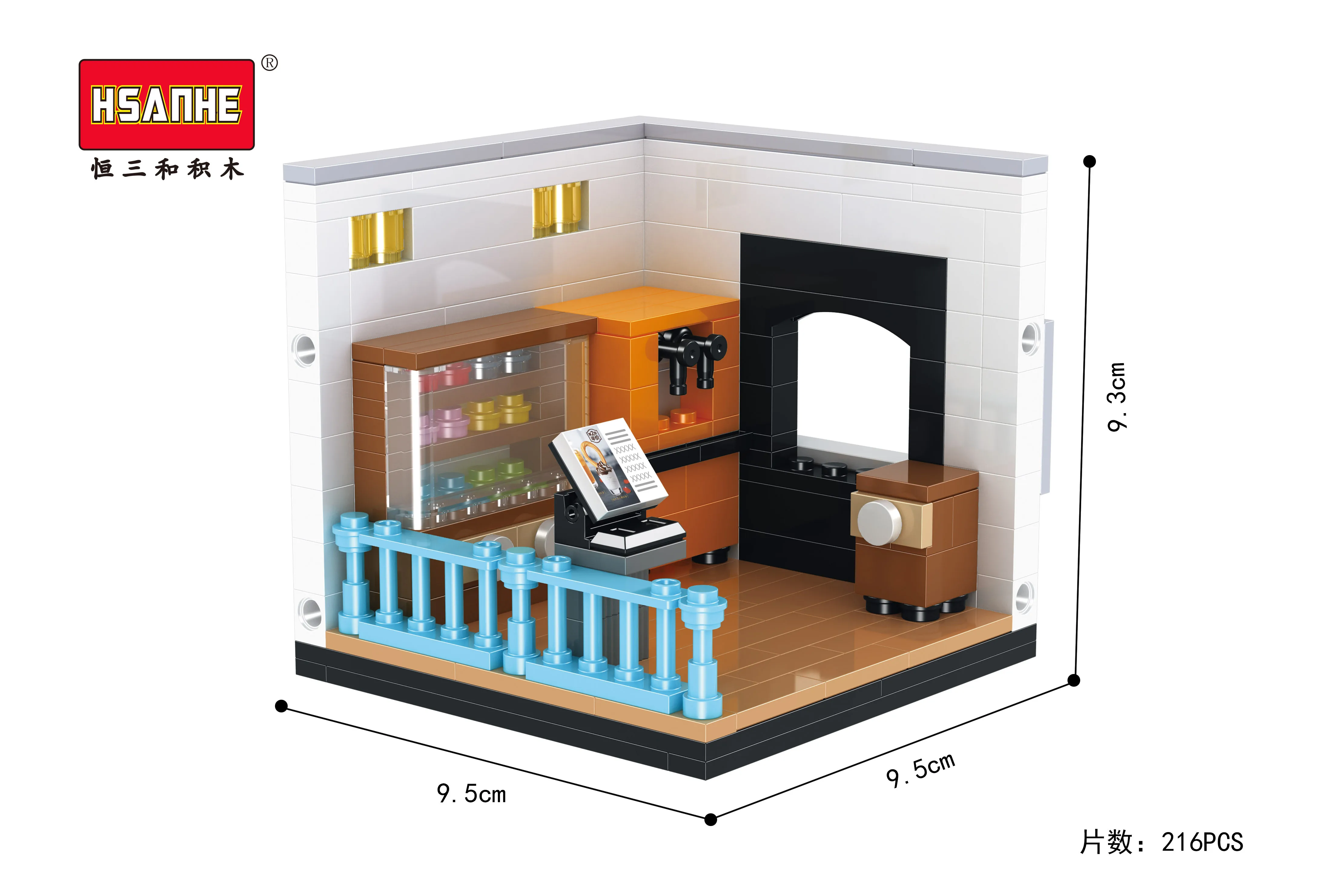 1038 шт 5 в 1 Мини-уличный вид McDonaldINGlys ресторанный дом строительные блоки модель совместимая Архитектура игрушки