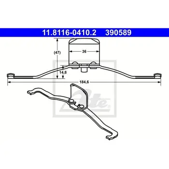 

Rem., brake pad pen \ Renault, Nissan, BMW ATE 11.8116-0410.2