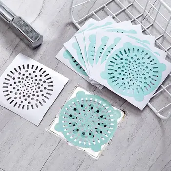 

10Pcs Disposable Non-Woven Fabric Hair Sink Filter Strainer Stickers Kitchen Bathroom Shower Floor Drain Anti-Blocking Cover Net