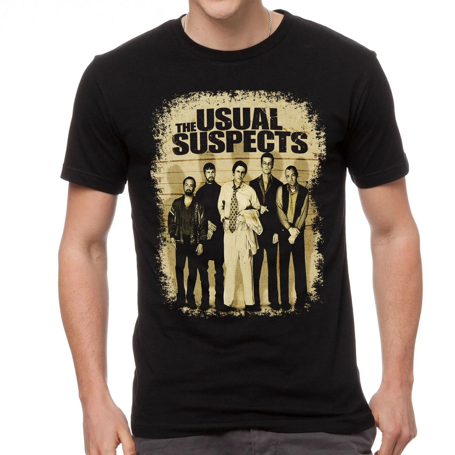 Usual Suspects Men T-Shirt Black Clothing 6-A-197 | Мужская одежда