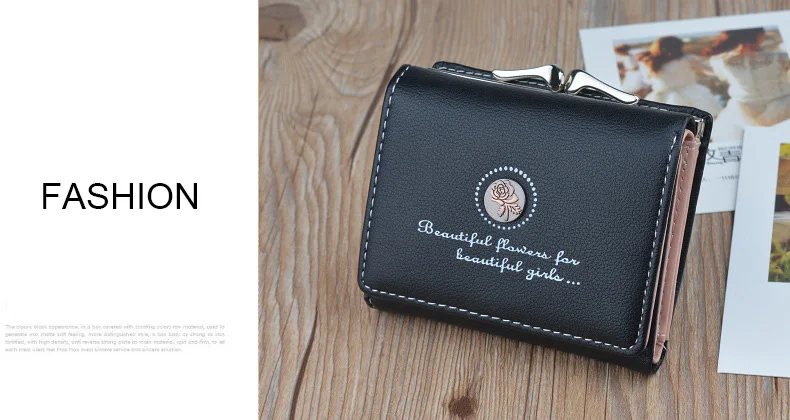 Небольшие женские кошельки дизайнерские Роскошные брендовые Дамские кошельки небольшой, с разворотом денег Женский кошелек для монет Карманный держатель для карт