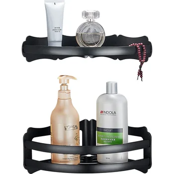 

Free punching bathroom double wall shelf bathroom triangle basket shower gel wall hanging storage shelf