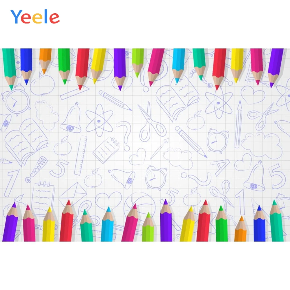 Yeele Solid Color Pencil Kids Portrait School Photography Backdrops Customized Photographic Backgrounds Photocall Photo Studio |