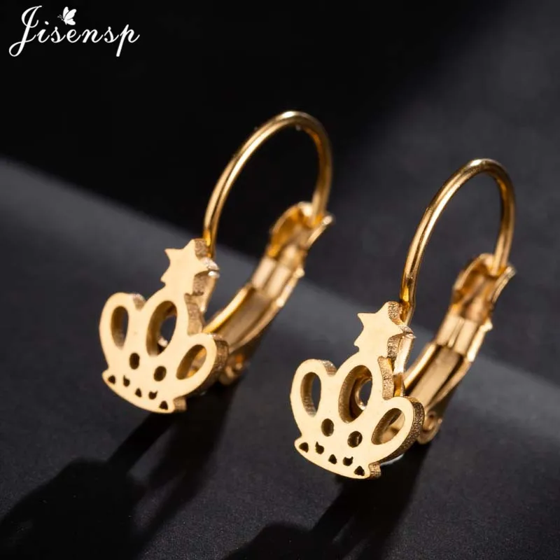 Jisensp маленькие золотые серьги серебряные серьги-кольца с бабочкой для женщин серьги-гвоздики с животными ювелирные украшения, серьги аксессуары mujer - Окраска металла: GED205