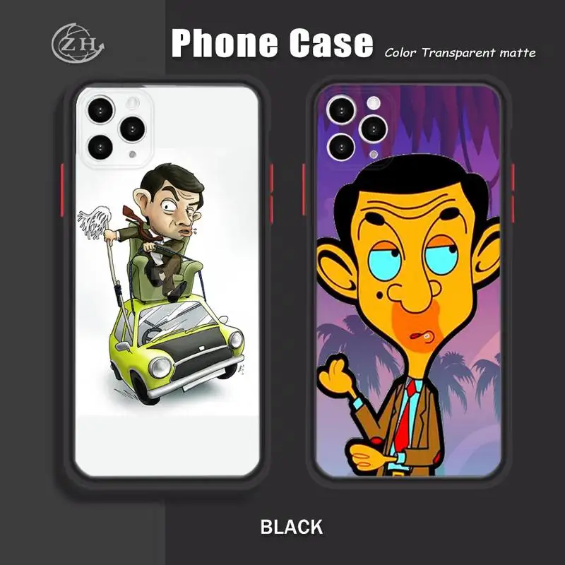 Cartoon Cute Mr Bean Phone Case Carcase Funda For Iphone Xr X Xs 6 7 8 11 12 Mini Plus Pro Max Mobile Shell Matte | Мобильные