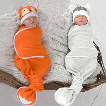 

Newborn Baby Cartoon Swaddle Blanket Receiving Blanket Swaddle Wrap Hat Outfits Cap Hat Earmuffs Children Christmas Headwear#E25