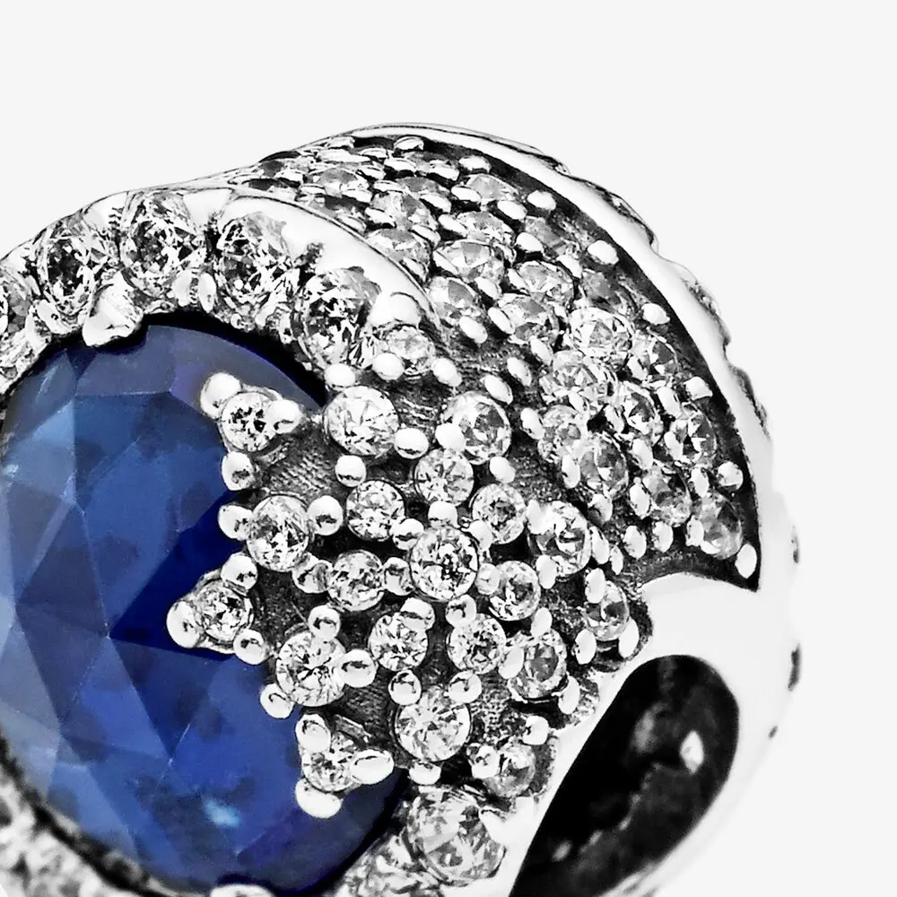 Blue Dazzling Snowflake Charm4.