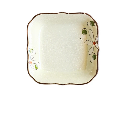 8.5-Inch Dish Серия ромашки японский стиль керамические Столовые приборы столовое Блюдо сервировочное блюдо десертный лоток 8,5-дюймовая квадратная Цветочная тарелка - Цвет: 8.5-Inch Dish