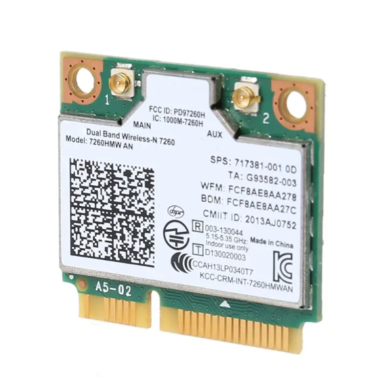 Беспроводная Wifi карта для Intel AC7260 7260HMW AC Mini PCI-E 2,4G/5 Ghz Wlan адаптер