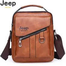 

JEEP BULUO Men Bags Crossbody Shoulder Bag For Male Split Leather Messenger Tote Bag Travel Luxury Brand New Fashion Business