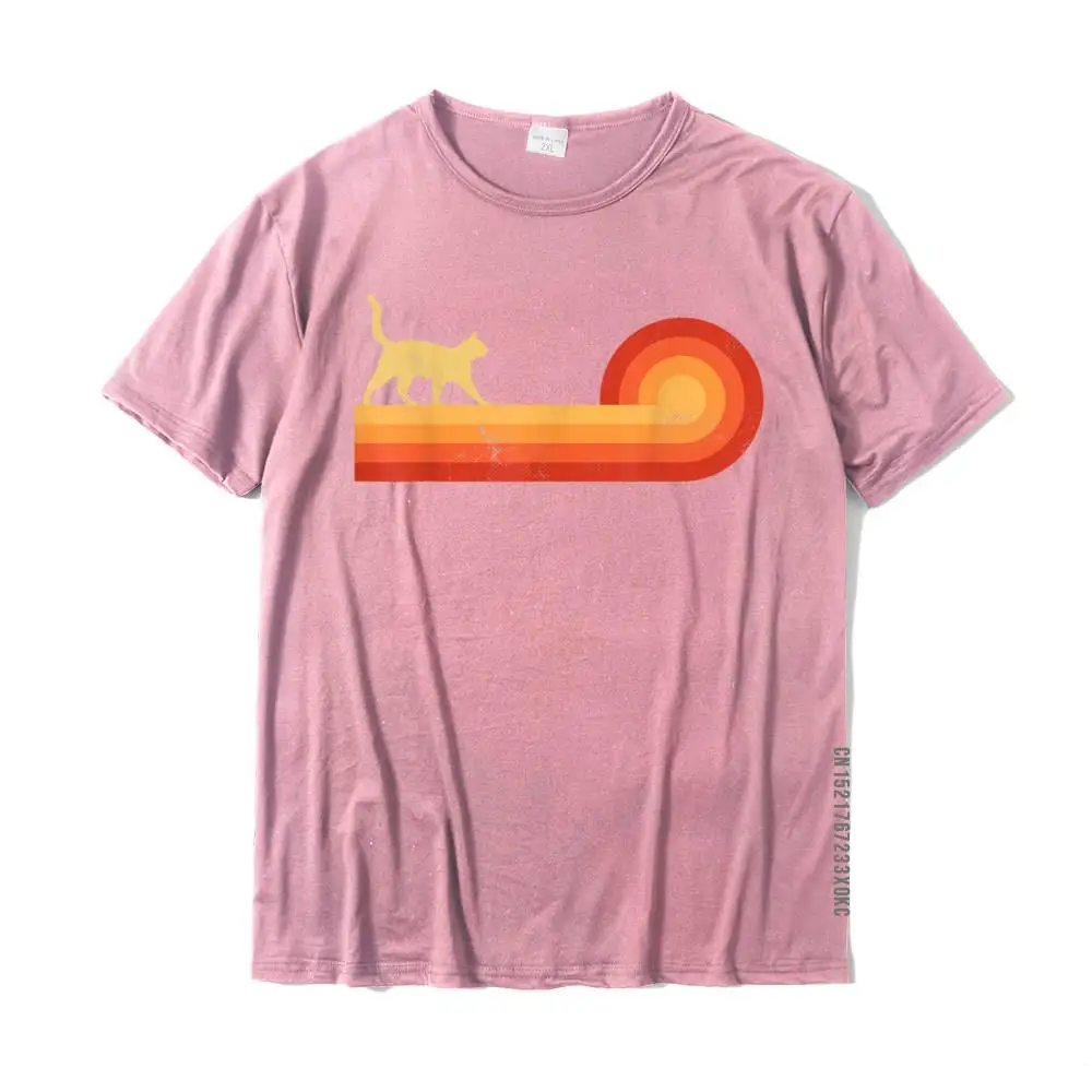 Normal Street Casual Short Sleeve Father Day Tees Faddish Round Collar 100% Cotton T-shirts Adult T Shirts Top Quality Cat Retro Vintage Style 60s 70s Men Women Gifts Kitty Kitten T-Shirt__MZ22038 pink