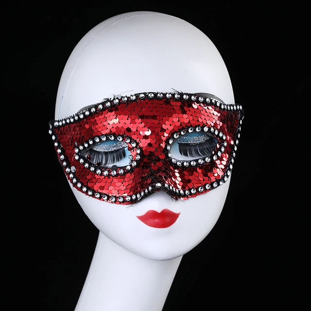 Rhinestone Ski Mask Goggles Glasses Masquerade Bling Bunny Rabbit Party  Cosplay Prop Ski Masks Pink