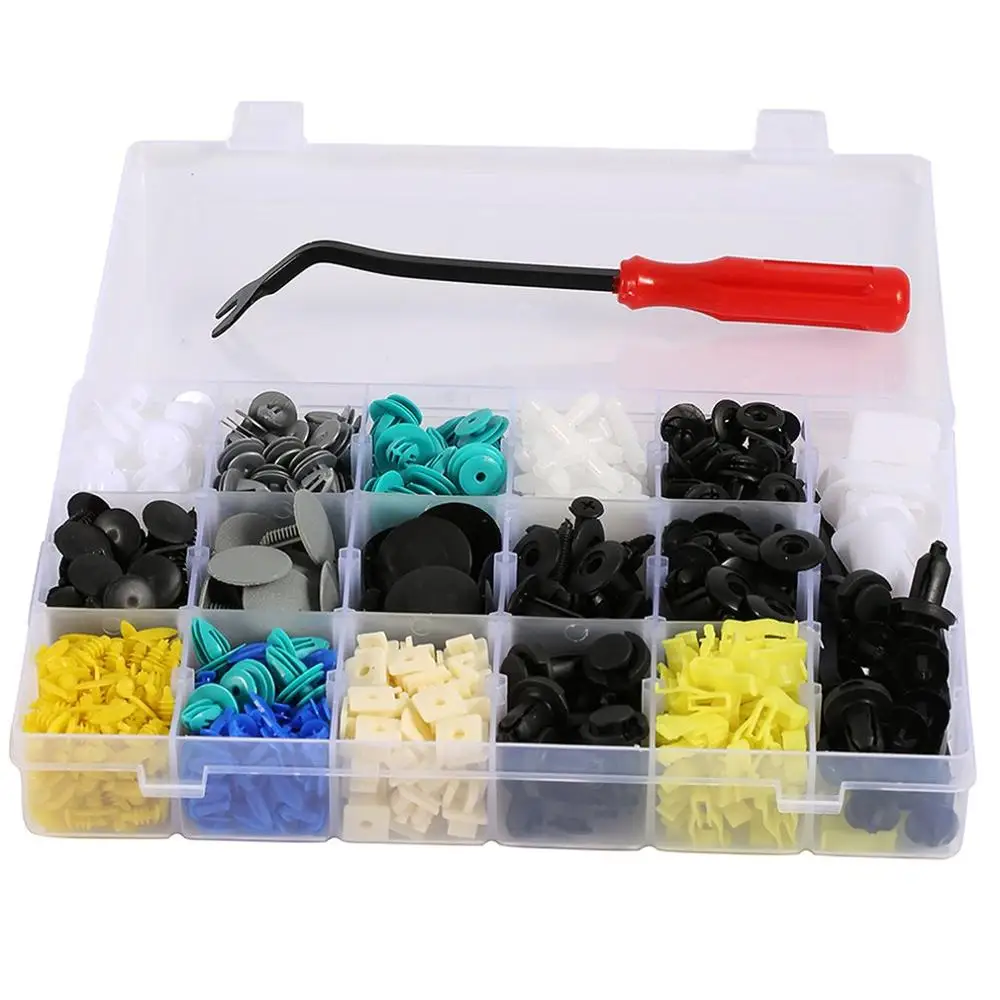 730Pcs Auto Fastener Car Bumper Fender Fixed Clamp Interior Panels Auto Ceiling Trunk Clip Car Fastener