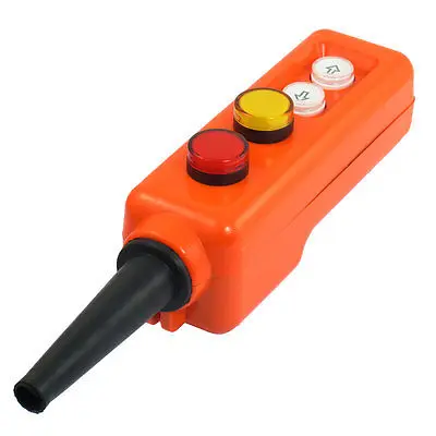 

Red Yellow LED Lamp Up-down Control Station Hoist Pushbutton Switch AC 220V