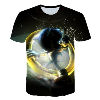 

3D print Children Sonic The Hedgehog Boys Girls Tops Tees Cartoon Design Funny T-Shirts Kids Summer Casual Clothes For Toddler