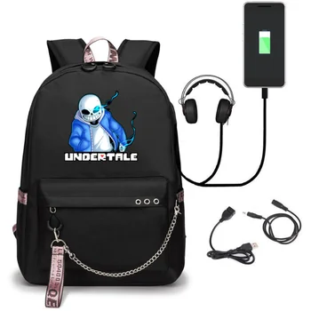 

Game Undertale Multifunction Backpack For Men USB Charging School Bags for Teens Women Men Laptop Backpack Travel Mochila