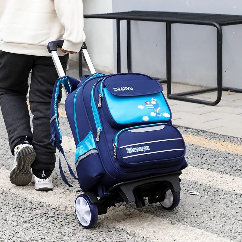 Removable Children School Bags with 2/3 Wheels for boys Girls Trolley school Backpacks Kids Wheeled Bag kids Rolling Schoolbags