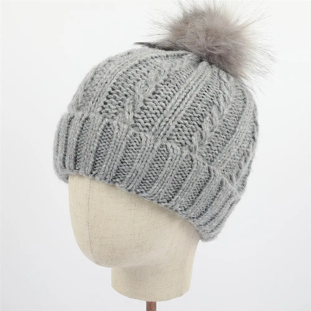 Beanies, зимняя шапка, унисекс, одноцветная, с флисовой подкладкой, головной убор, вязаная шапка, шапка, толстая, уличная шапка, шапка бини, Muts#2O11 - Цвет: Серый