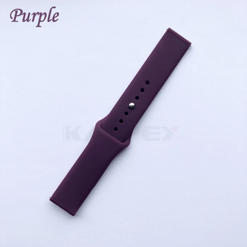 Силиконовый мягкий ремешок для Xiaomi Huami Amazfit GTR 42 мм Смарт-часы носимый браслет Amazfit gtr 47 мм ремешок для часов - Цвет: Фиолетовый