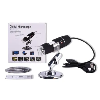 

8 LED Light Digital Microscope USB 500X-1600X Endoscope Camera Microscopio Magnifier Electronic Monocular Microscope With Stand