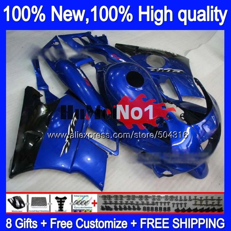 Корпус+ майка для HONDA CBR600FS CBR 600F3 600 F3 CC 97-98 3MC. 91 CBR600 F3 FS 600CC CBR600F3 97 98 1997 1998 Обтекатели синий хорошее