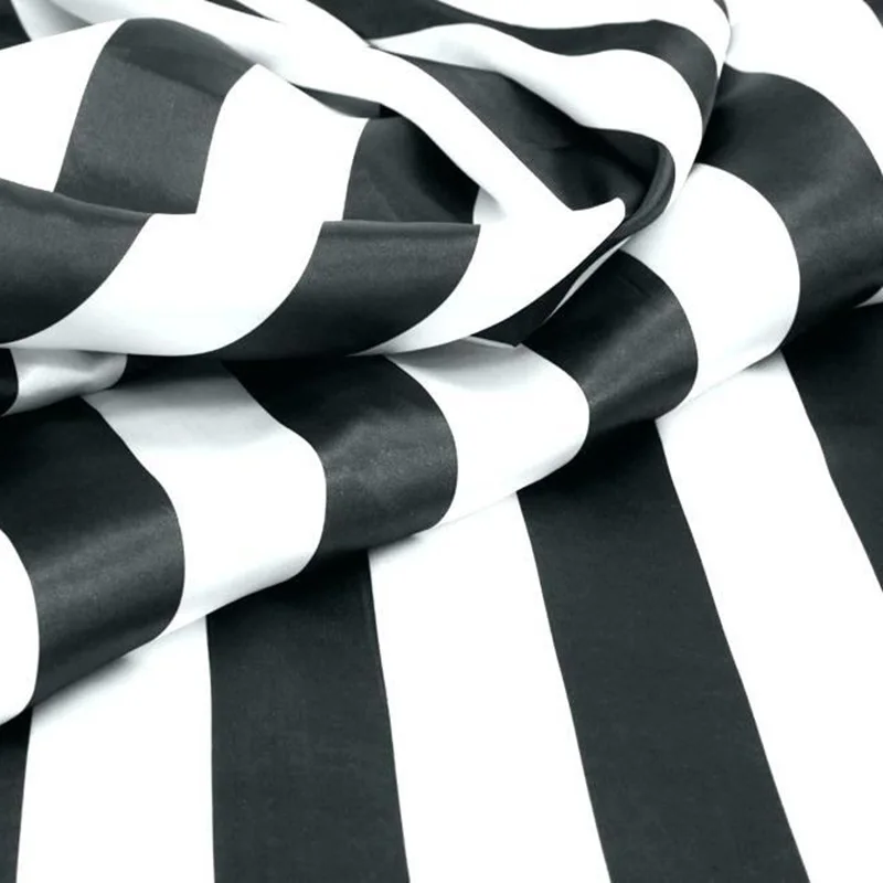 Стиль печати шелковые ткани Настольная дорожка современный минималистичный черно-белые полосы настольная дорожка ткань свадебная скатерть