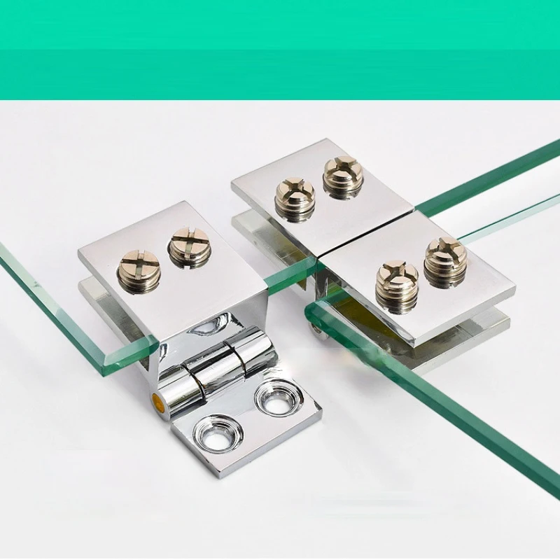 Cabinet glass door hinges 2PCS stainless steel hinges door hinges suitable for glass thickness 5-8mm 90/180/0 degree