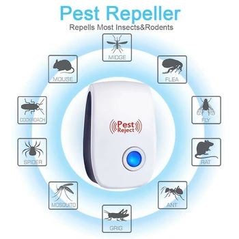 

2/4/6/8 Pack Ultrasonic Pest Repeller Reject Electronic Repellent Killer Anti Mosquito Insect Rat Mouse Cockroach Repellent