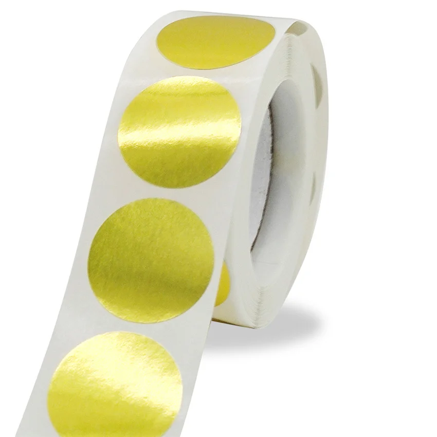 Description Picture 3 of itemRound Blank Golden Craft Stickers seal labels 100-500pc Color Code Dot Labels DIY Sticker for Package custom Stickers Stationery