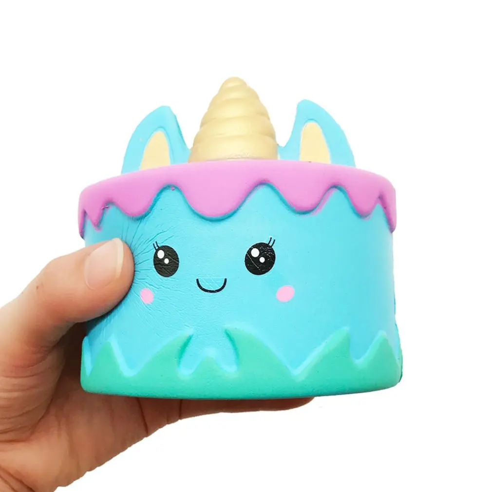 Soft Slow Rebound Binaural Unicorn Cake Toy Slow Rebound Binaural Unicorn Cake Simulation Model Pressure Release Toy