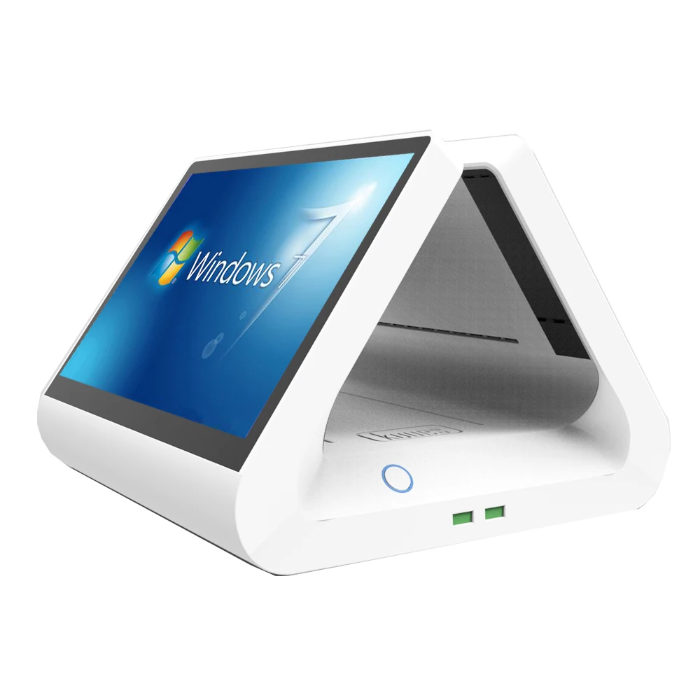 Модная pos система 12 дюймов двойной экран Смарт pos система win7