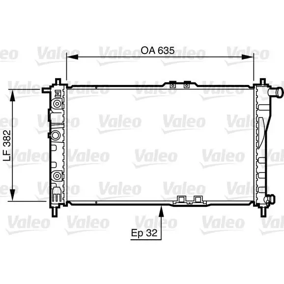 Радиатор системы охлаждения Daewoo Nexia 1.5i 94-98 VALEO 732 48