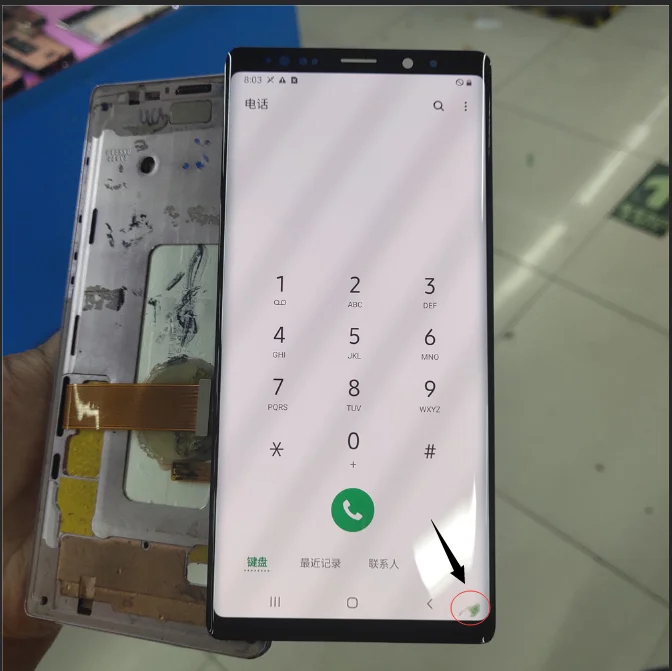 note9 no Frame Есть точка для samsung Galaxy Note 9 Note9 N960F N960U N9600/DS ЖК-дисплей кодирующий преобразователь сенсорного экрана в сборе без рамки - Цвет: note9 no Frame