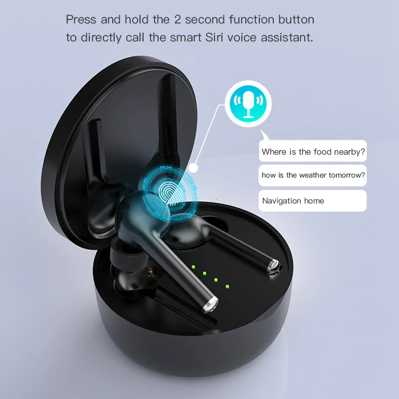 TWS-40 5.0 Intelligent Wireless Bluetooth Earbud 3D HiFi stereo sports wireless Earphone charging box Sport Gaming headphones