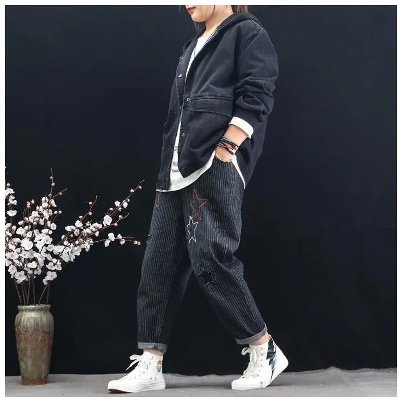 Max LuLu новые корейские модные стильные женские осенние уличные женские куртки с капюшоном винтажные джинсовые пальто одежда в стиле панк большие размеры
