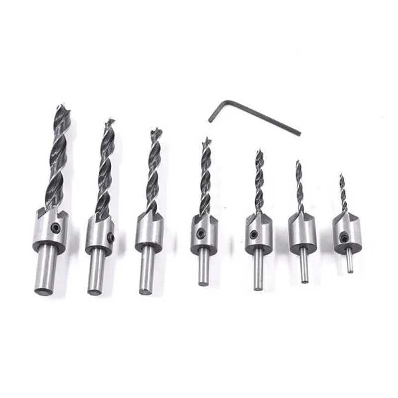 

Cork Hex Shank Chamfering Drill Bits Set Center Punch Pagoda Countersunk Tools