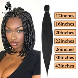 16/20/22/26/30/42/48 Inch  Long Braiding Hair Yaki Texture Kanekalon for Synthetic Hair Extension Jumbo Box Braids Wholesale