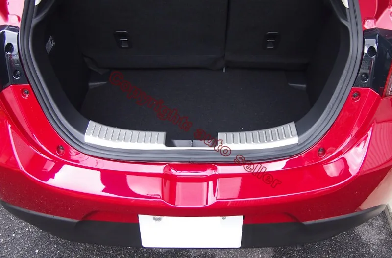 Для Mazda 2 Demio DJ DL Нержавеющая сталь Внутренний задний бампер Защита багажника декоративные пластины педали