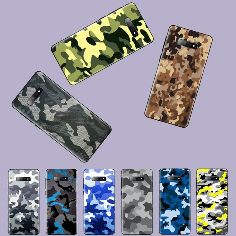 Marbling road армейский зеленый мягкий черный чехол для телефона Samsung Galaxy S5 S6 S7 S8 S9 S10 S10e