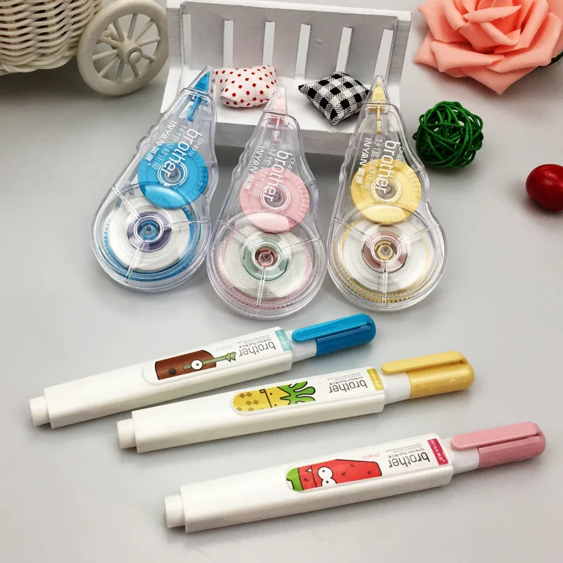 

C141 South Korea Stationery Creative Students Set Correction Tape Learning Correction Tape Corretion Pen/fluid Manufacturers Who