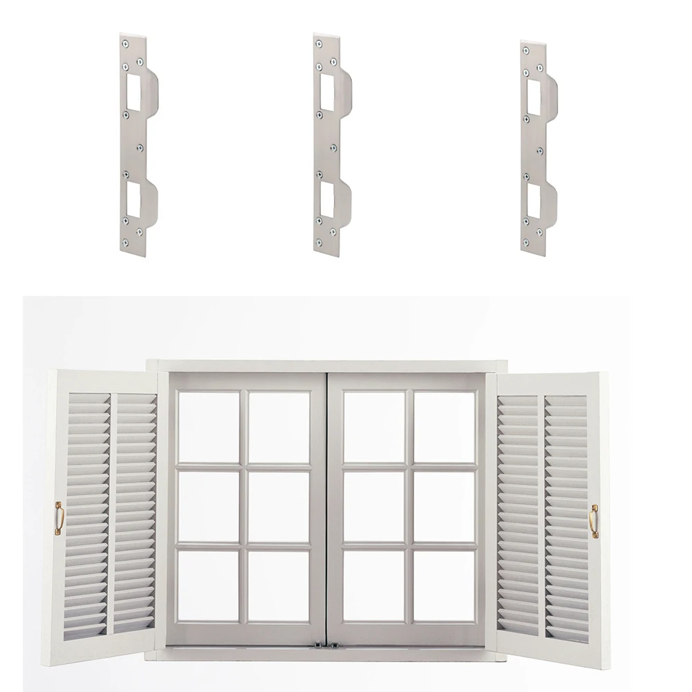 

Window With Screw For Deadbolt Professional Durable Hardware Practical Security Door Strike Home Replacement Iron Support