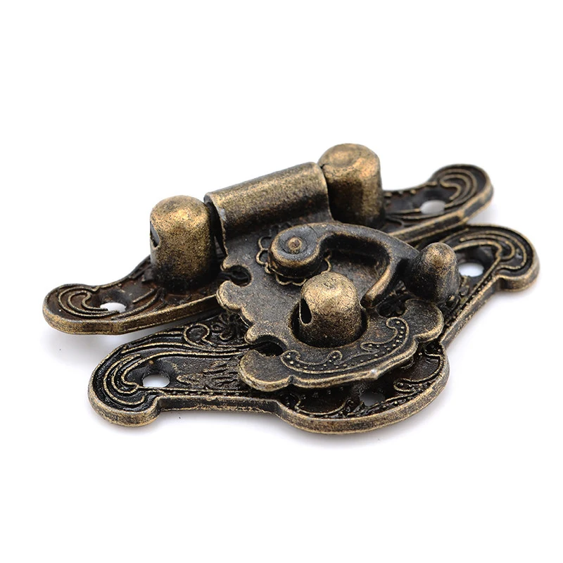 Antique Bronze Lock Jewelry Wooden Box Hasps Drawer Latches Suitcases Latch Buckle Clasp Zinc Alloy For Box Accessories