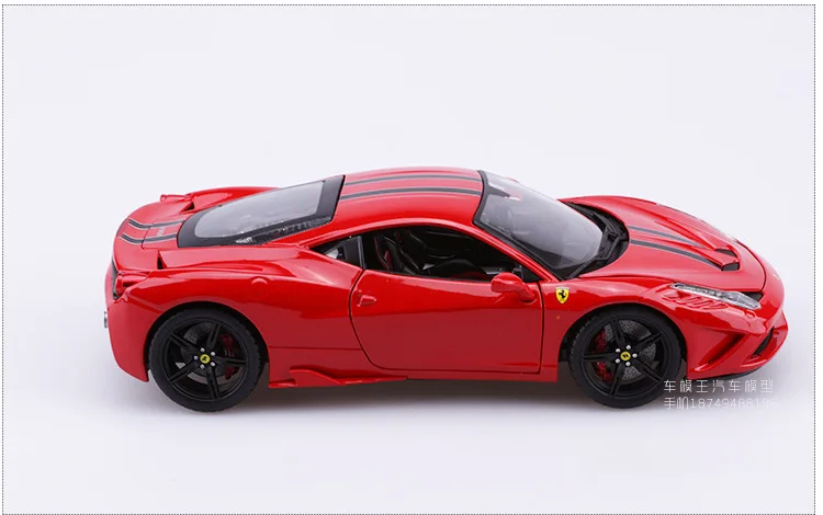 Bimeigao 1: 18 модель сплава Модель автомобиля Ferrari 458 модель автомобиля издание в твердой обложке коллекция подарок