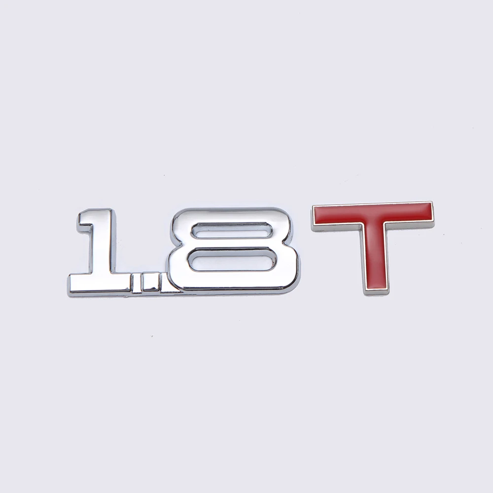 1 шт. кузова Стикеры 2,0 T 3,0 T 2,5 T 1,5 T 2,2 T 2,4 T 1,8 T хромированная двигателя эмблема Turbo Стикеры; с принтом цифр и букв; с Стикеры - Название цвета: 1.8T