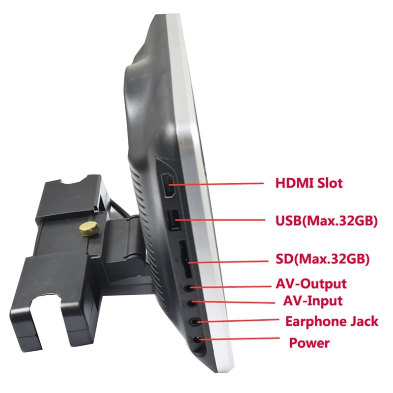10,1 дюймов Автомобильный подголовник монитор Dvd видео плеер Usb/Sd/Hdmi/Ir/Fm Tft Lcd экран нажмите кнопку Игры Дистанционное управление Стерео