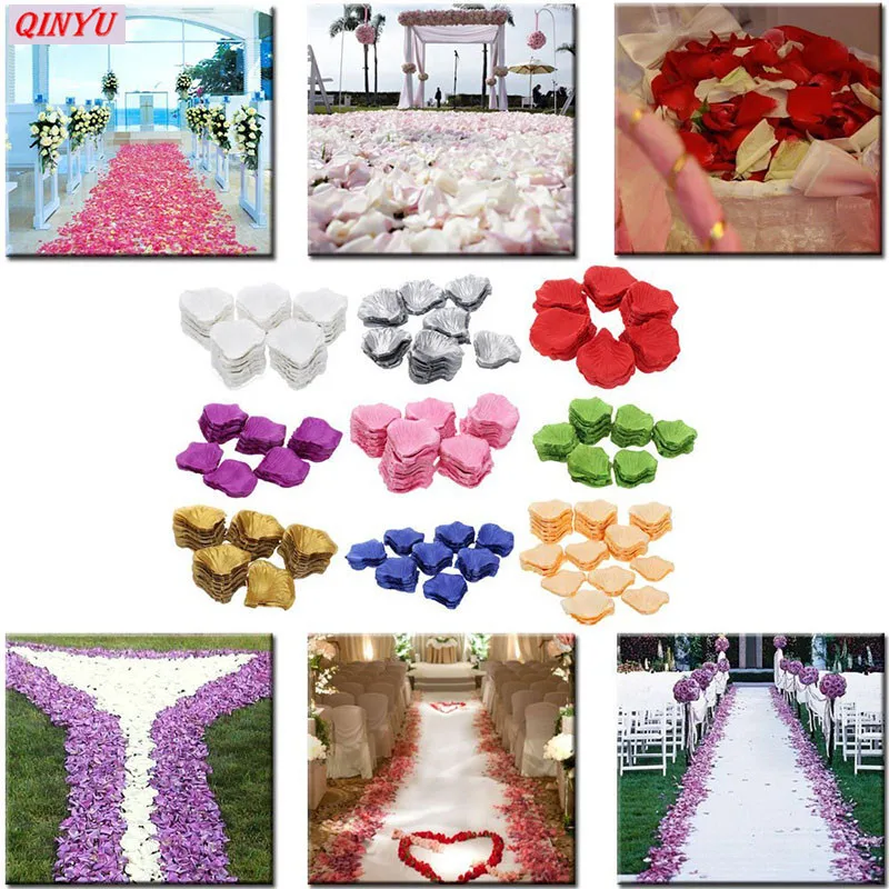 500/1000/3000 шт лепестки роз Свадебные аксессуары Petalos De Rosa свадебные украшения из